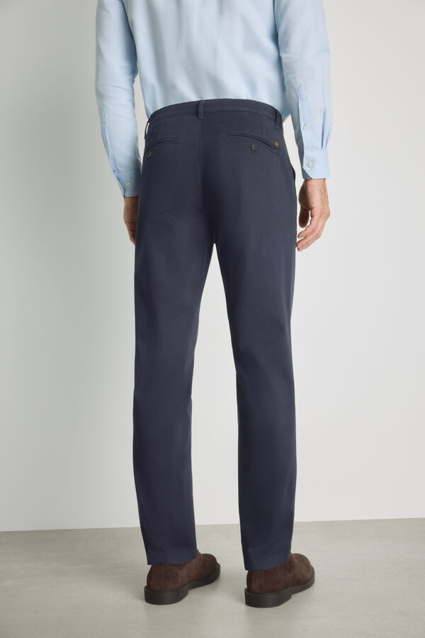 Milano Cal&ccedil;as chino slim fit Marinho