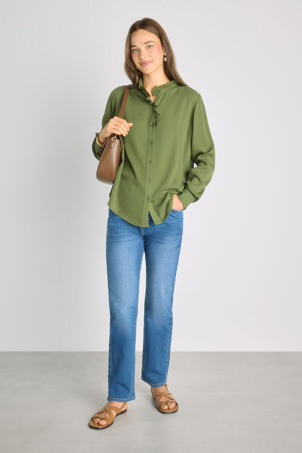 Milano Camisa cuello mao Verde