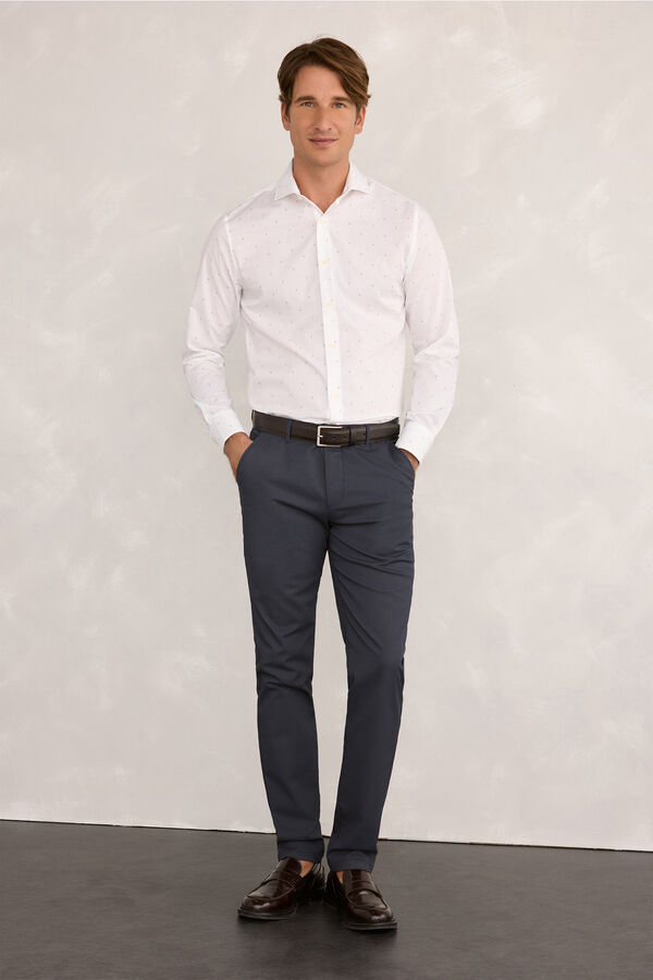 Milano Camisa social de popeline Branco