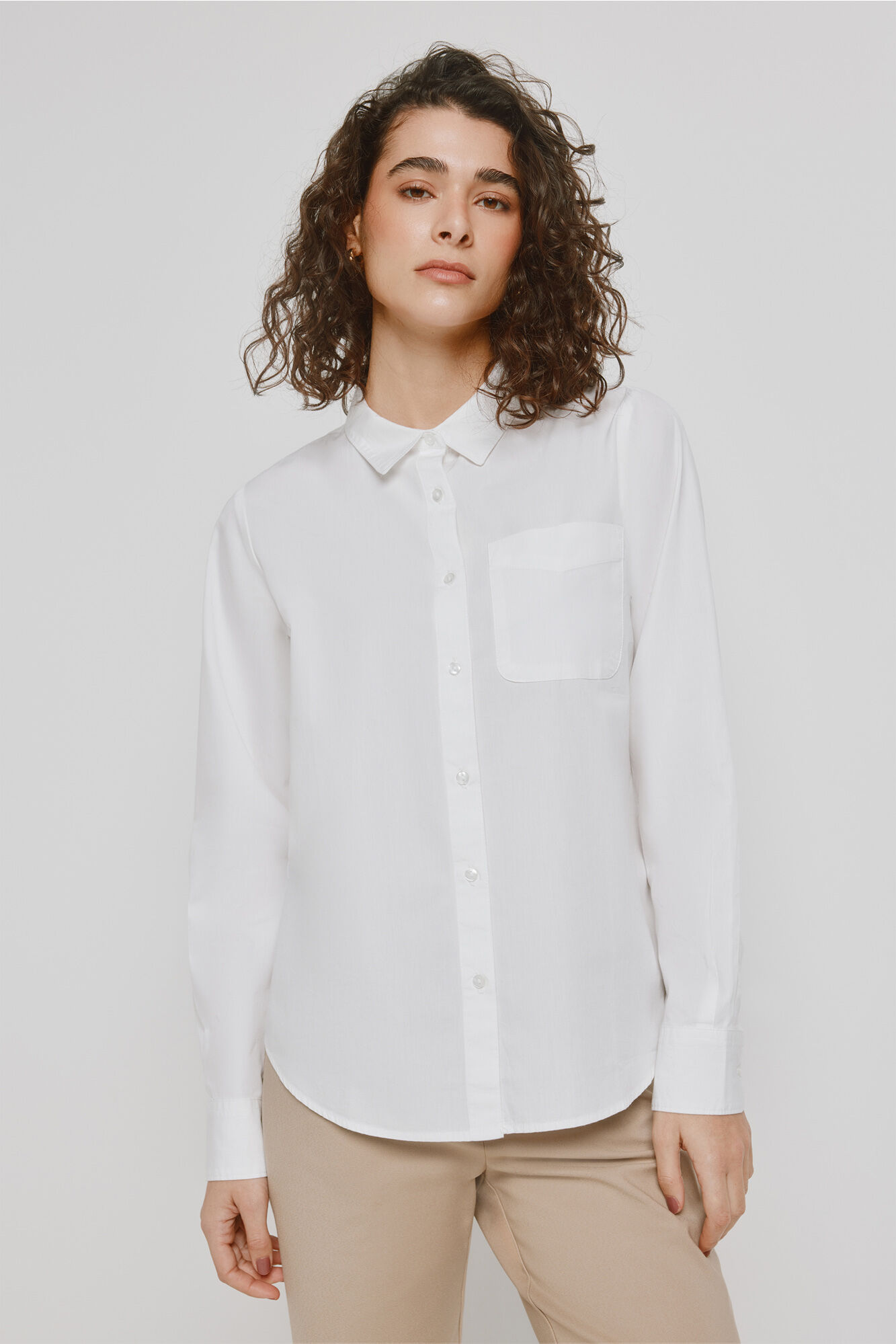 Milano Camisa lisa em tecido leve