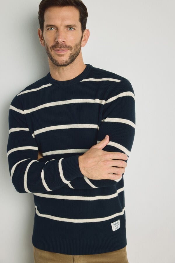 Springfield Camisola gola caixa Marinho