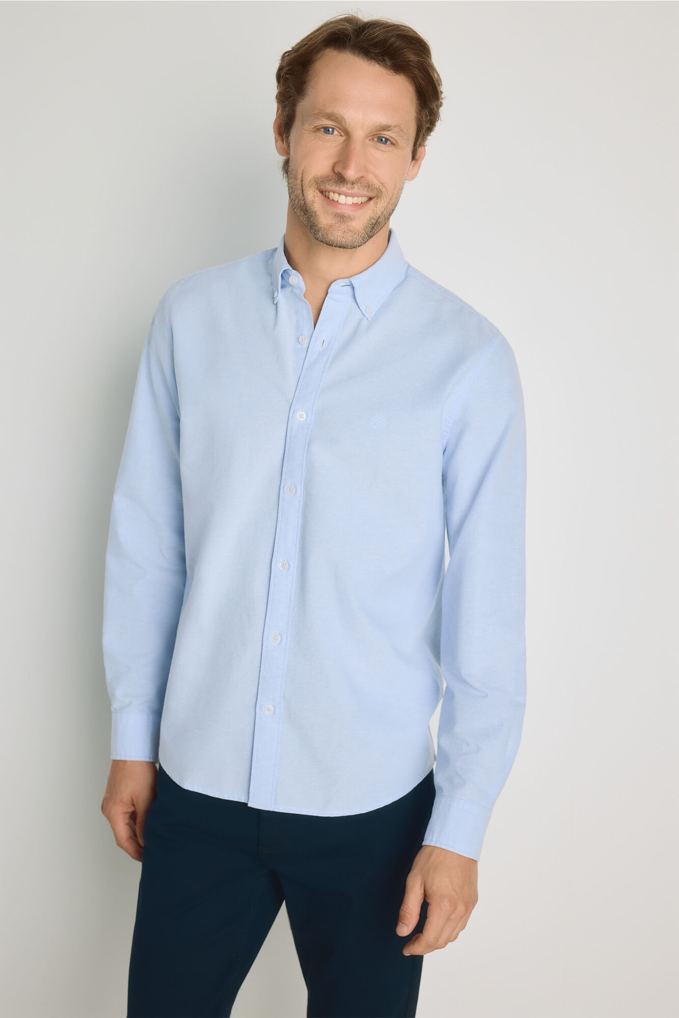 Springfield Camisa lisa de manga comprida