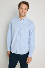 Springfield Camisa lisa manga larga Azul Claro