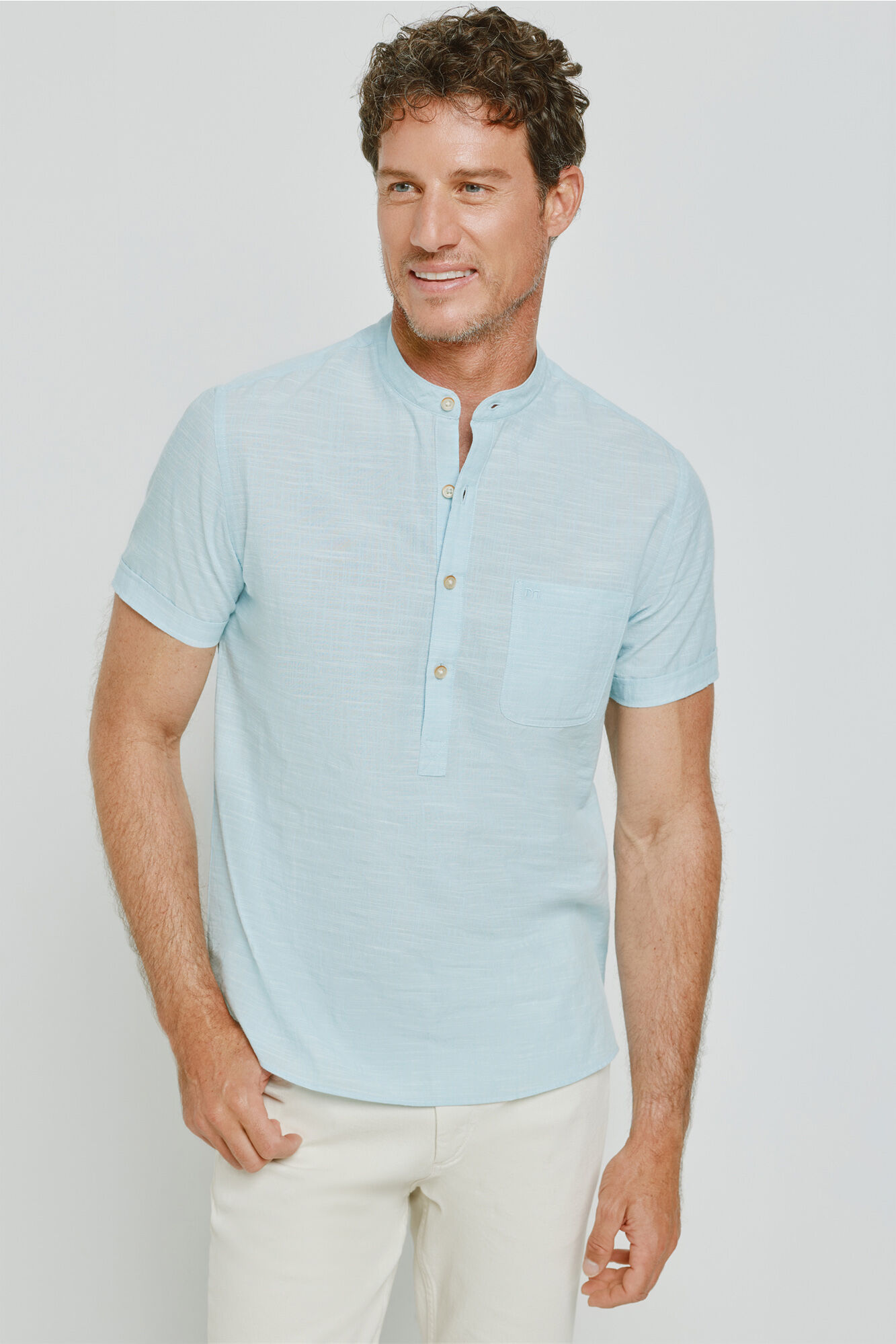 Milano Camisa gola mao manga curta