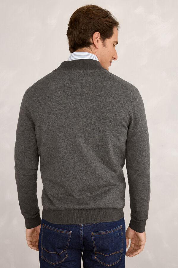Pedro del Hierro Cardigan Bicolor Gris Oscuro