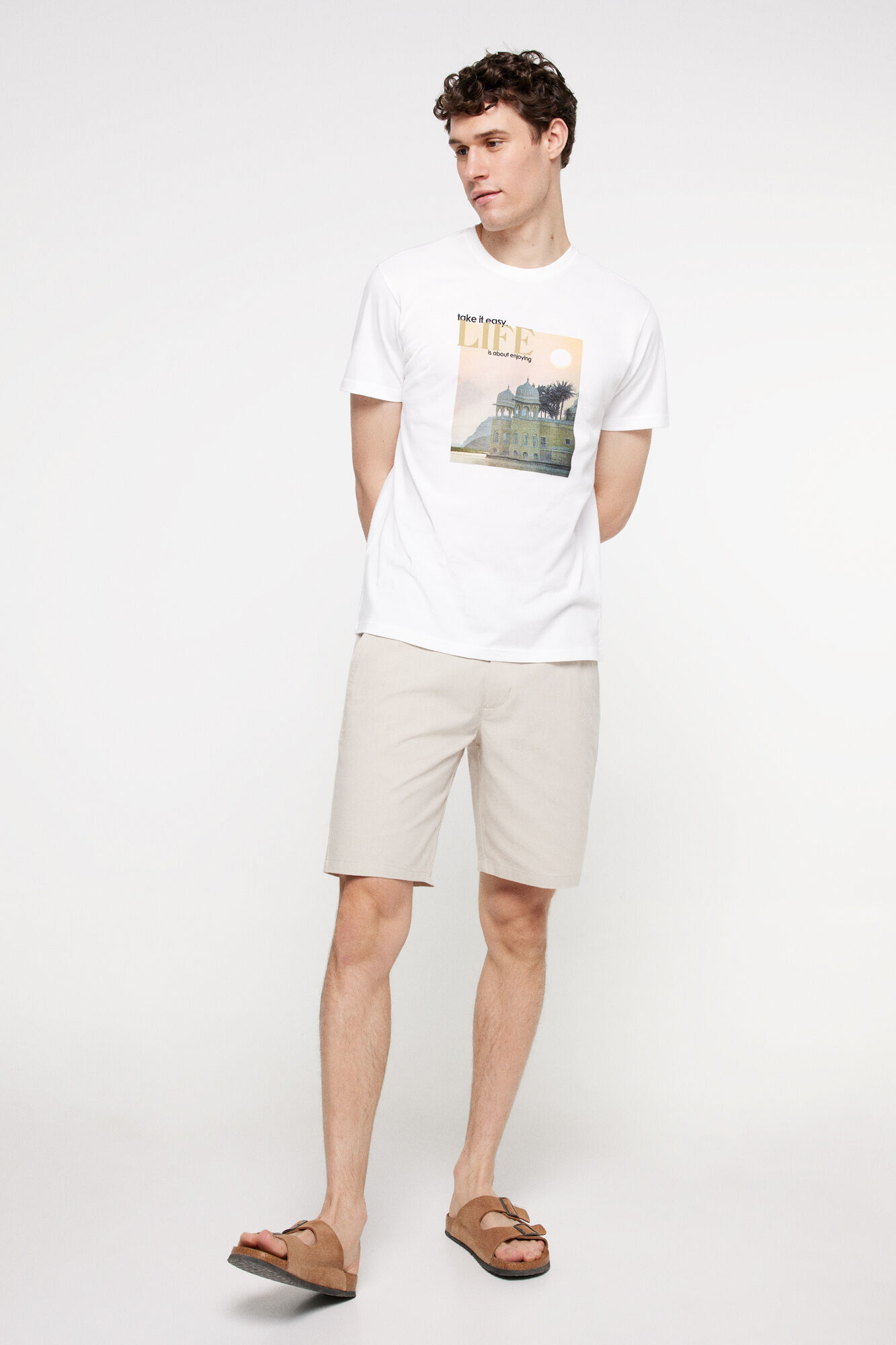 Milano Bermuda Aspeto Linho.