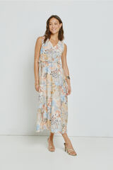 Milano Vestido escote pico Naranja