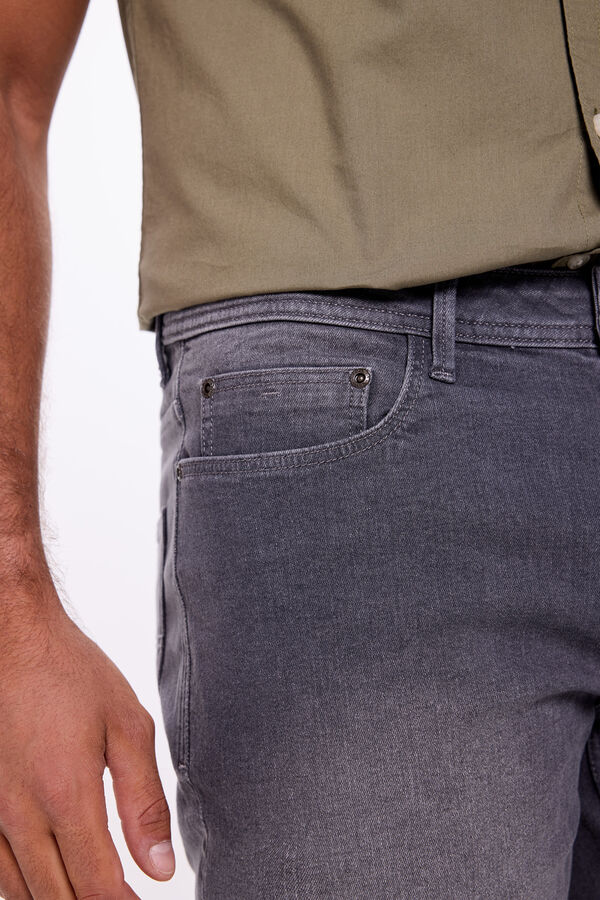 Milano Bermuda denim slim Cinza medio