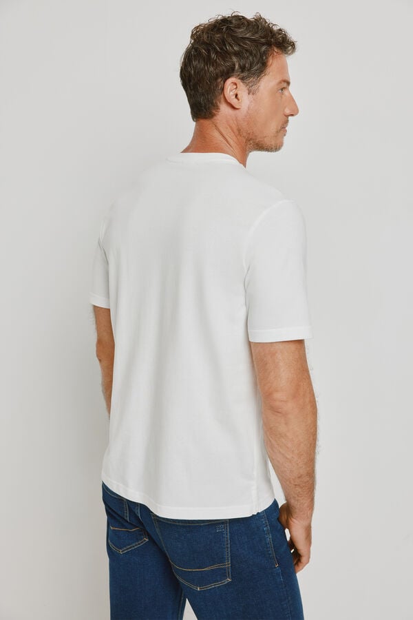 Pedro del Hierro T-shirt regular fit grande logo Branco