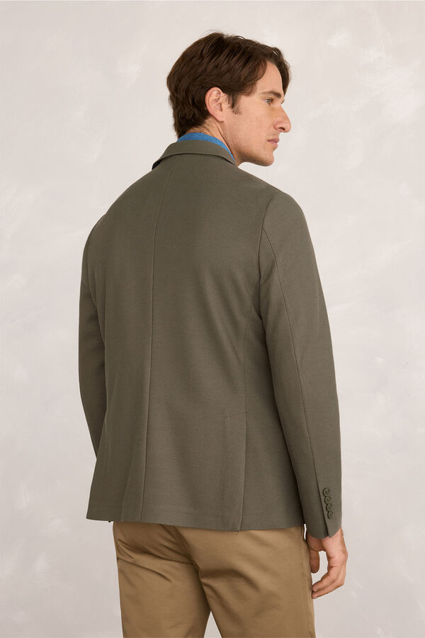 Milano Blazer malha fina Cáqui médio