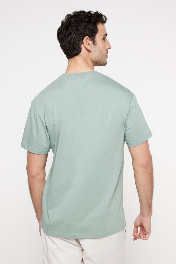 Fifty Outlet T-shirt estampada 100% algodão Verde