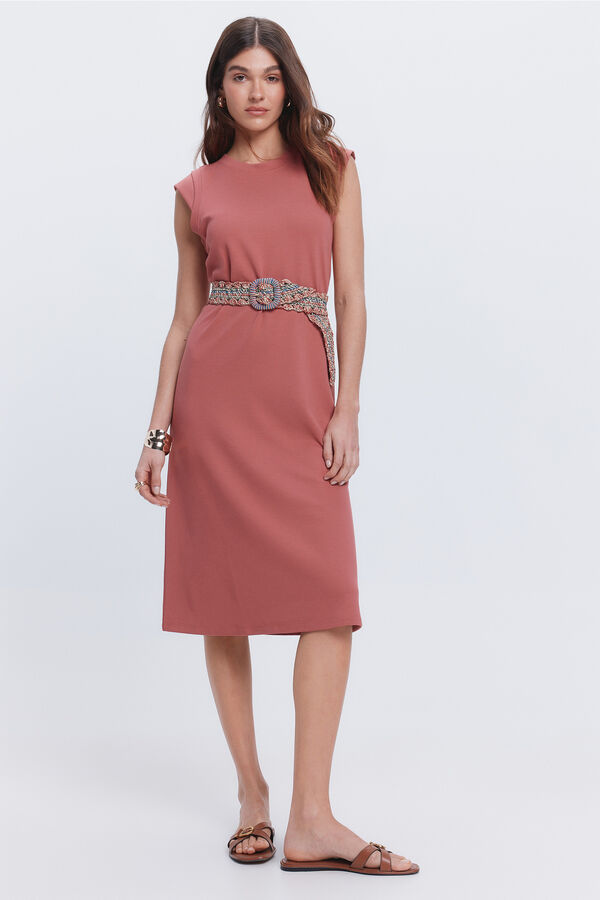 Milano Vestido longo circular Vermelho