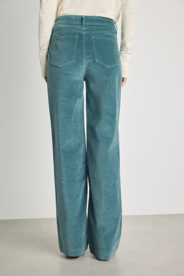 Milano Cal&ccedil;a de cinco bolsos Azul turquesa