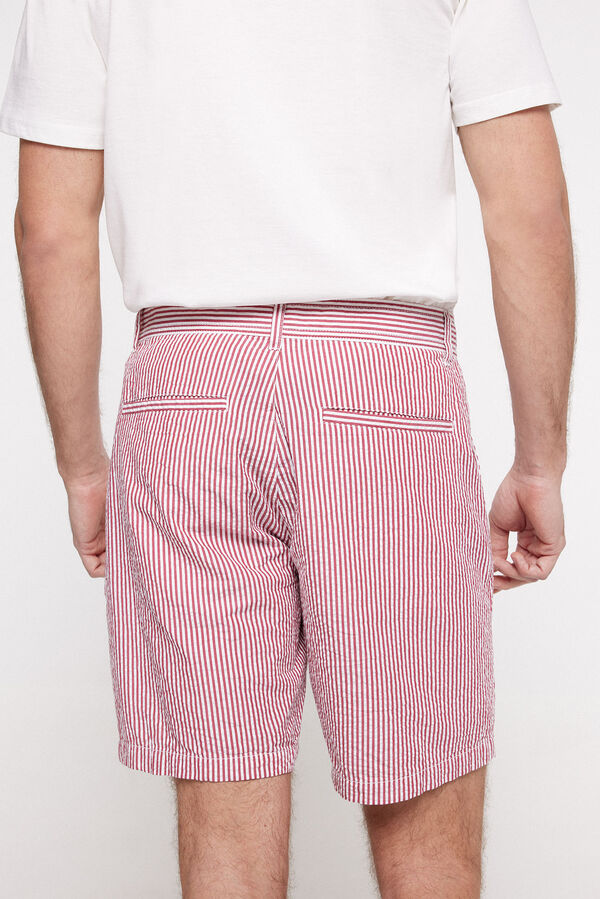 Milano Bermudas Borracha Algod&atilde;o Bordeaux