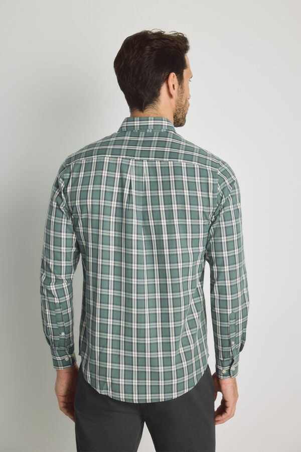 Milano Camisa cuadros manga larga Azul