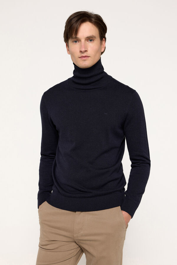 Milano Camisola de gola alta Marinho