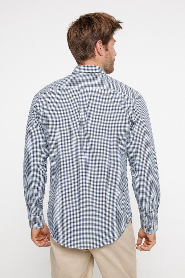 Fifty Outlet Camisa Twill Cuadros Verde