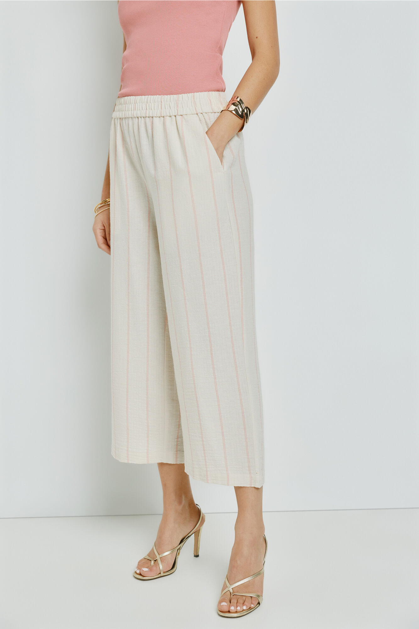 Milano Pantal&oacute;n de rayas con cinturilla el&aacute;stica