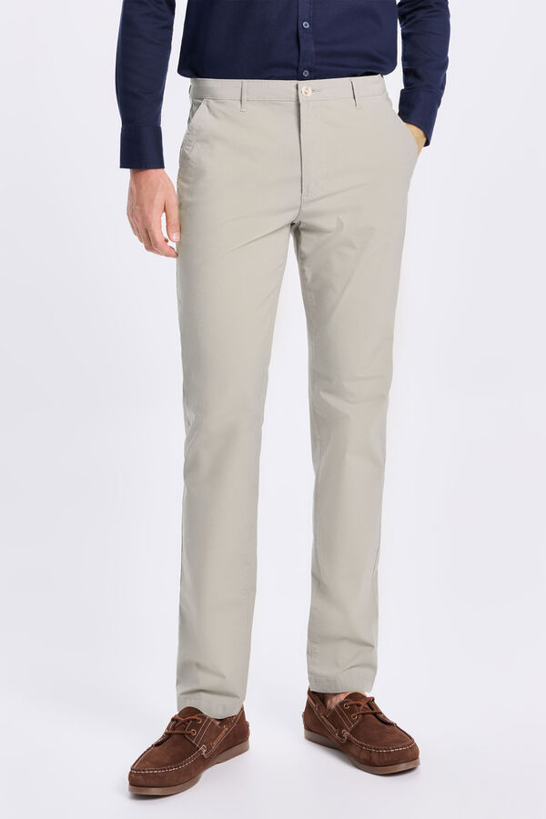 Milano Pantalón Chino Slim Marfil