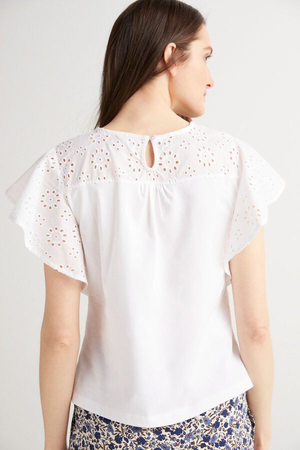 Fifty Outlet Blusa combinada Blanco
