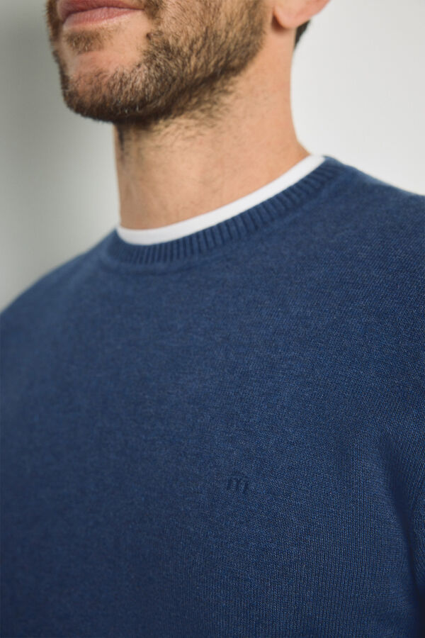 Milano Camisola gola caixa Azul