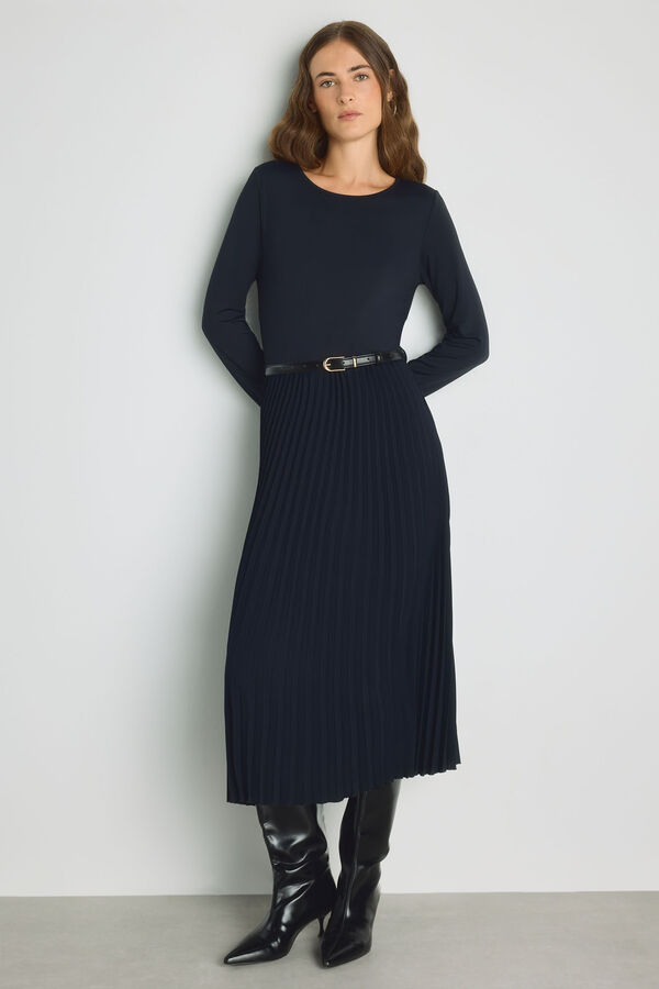 Milano Vestido cuello redondo Negro