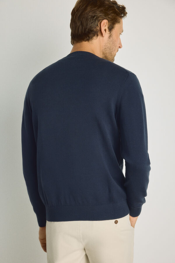 Pedro del Hierro Jersey cuello caja Navy