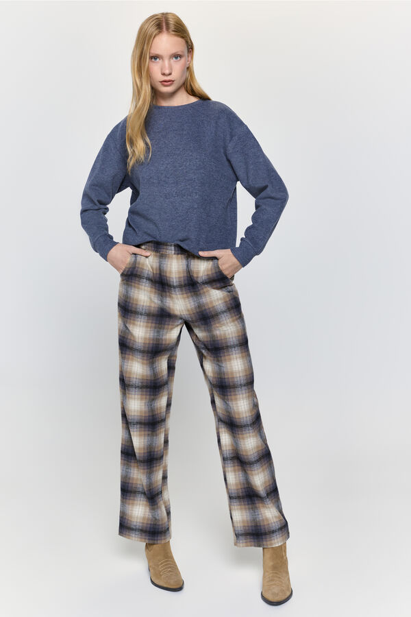 Milano Camiseta punto polar suave cuello caja Azul Oscuro