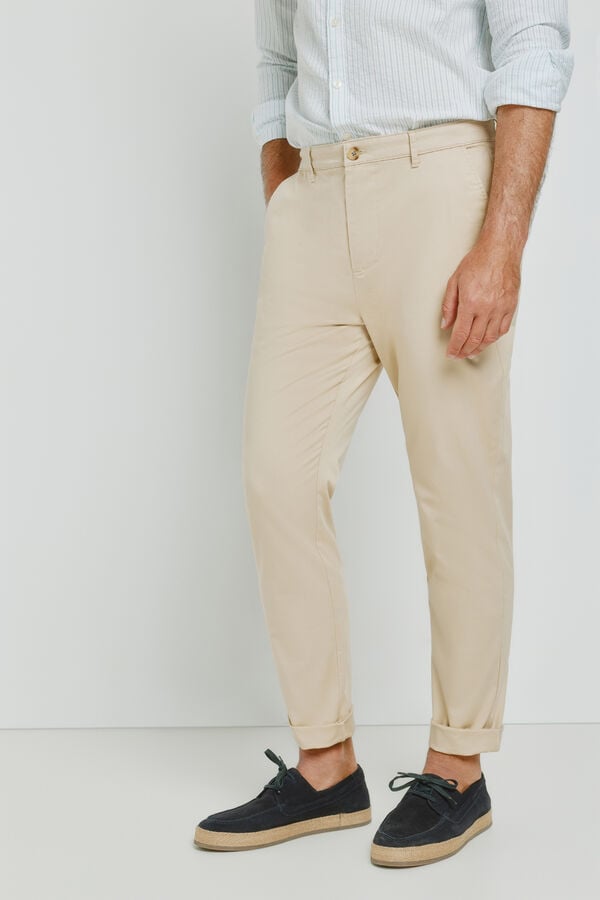 Milano Cal&ccedil;as chino tapered Bege