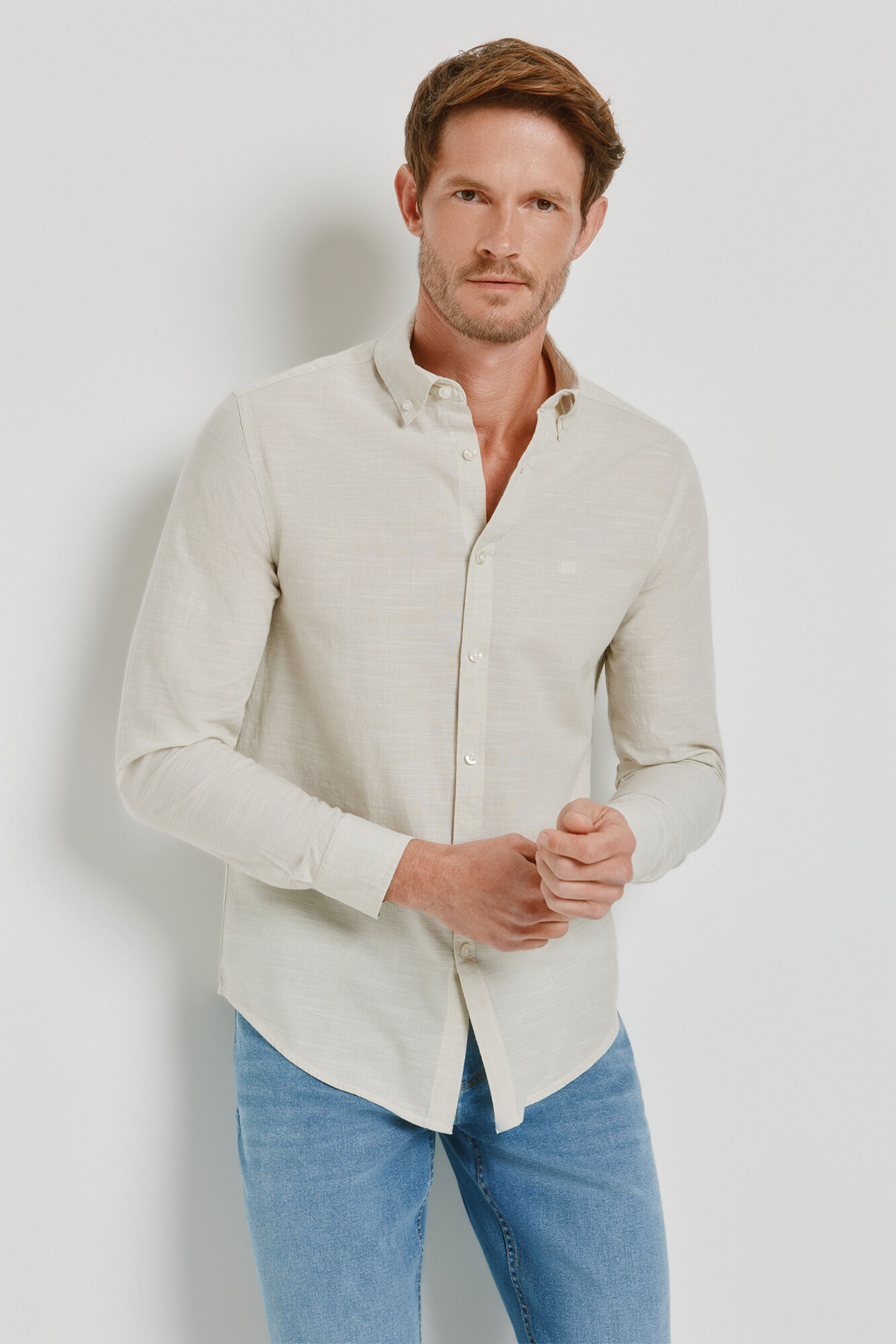 Milano Camisa lisa de manga comprida