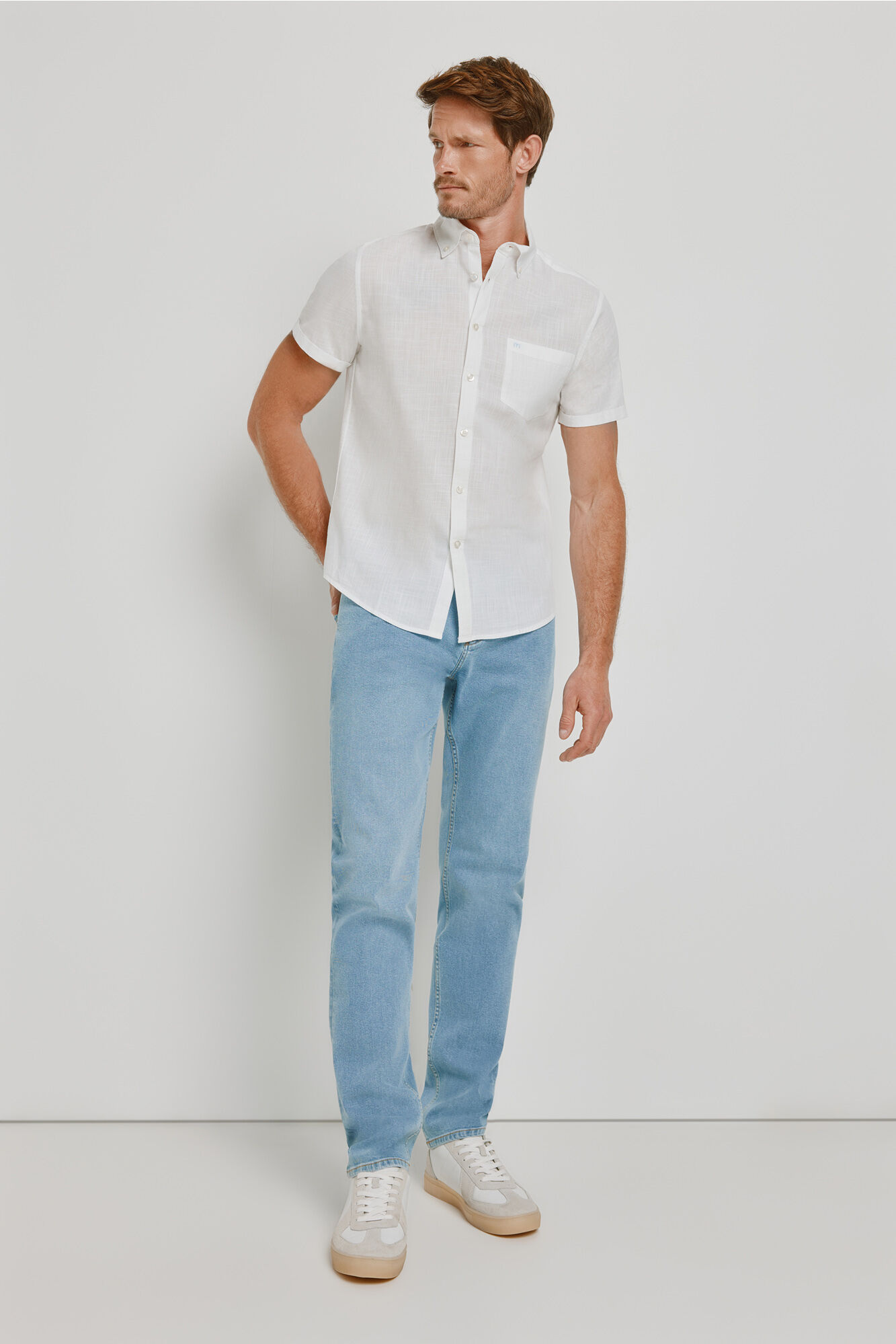 Milano Camisa lisa de manga curta