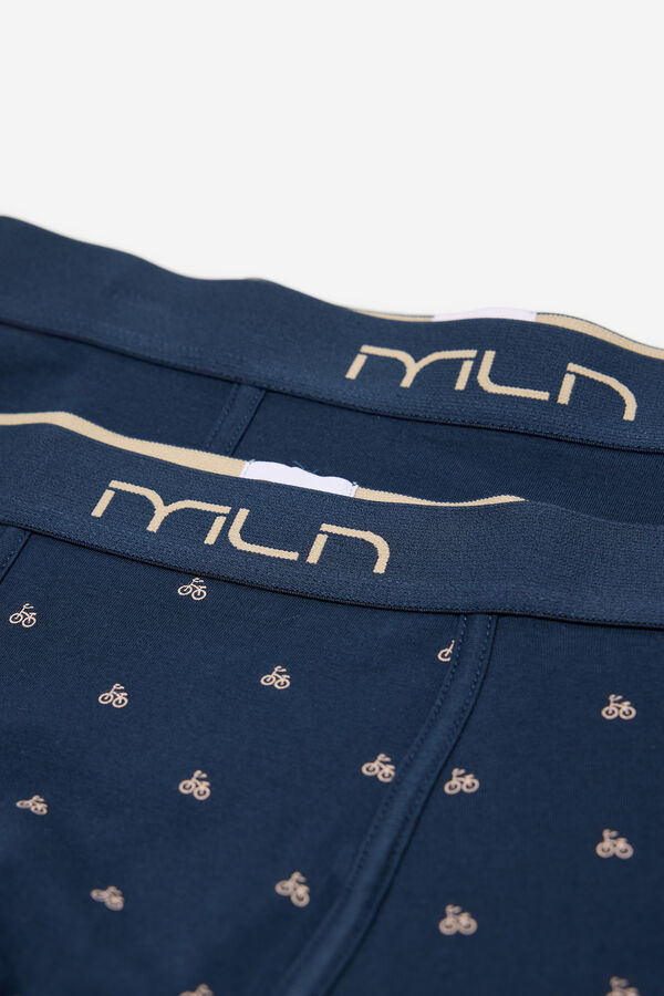 Milano Pack de boxers com estampa fantasia Marinho