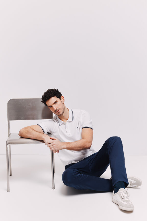 Pedro del Hierro Polo manga curta Branco