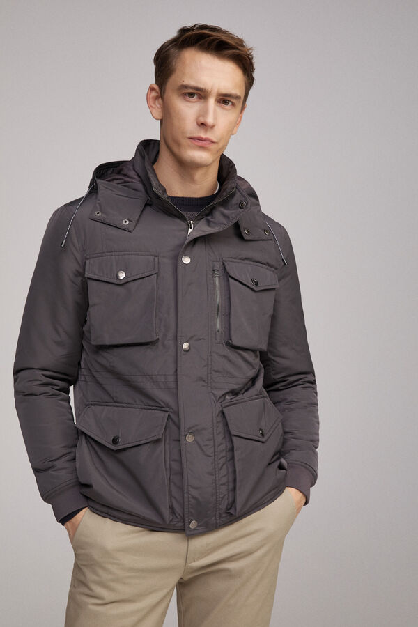 Fifty Outlet Anorak con capucha Gris