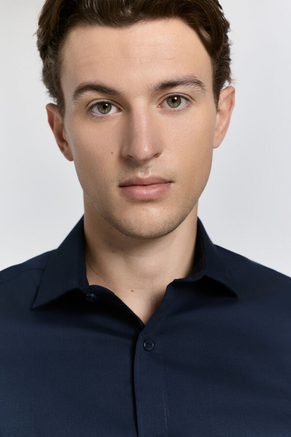 Milano Camisa vestir slim fit Navy