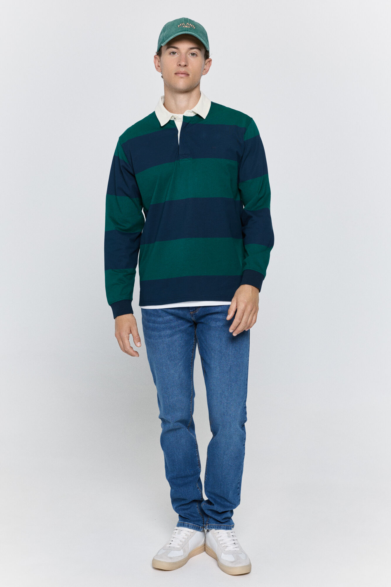 Milano Polo estilo rugby rayas