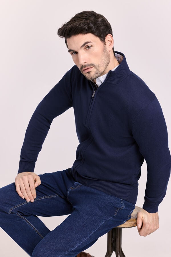 Milano C&aacute;rdigan cremallera Navy