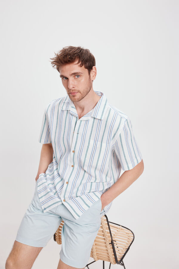 Milano Camisa de lapela curta Multicolor