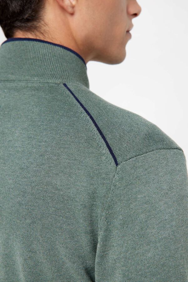 Pedro del Hierro Cardigan PDH com fecho-&eacute;clair Verde