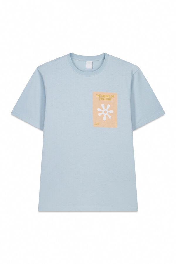 Springfield T-shirt gr&aacute;fica Springfield Estampado azul
