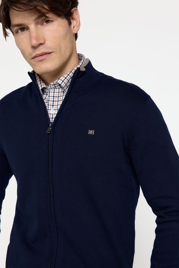 Pedro del Hierro C&aacute;rdigan PDH con cremallera Navy