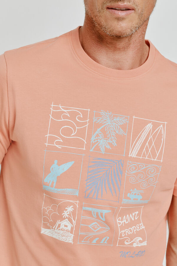 Milano T-shirt de manga curta Coral