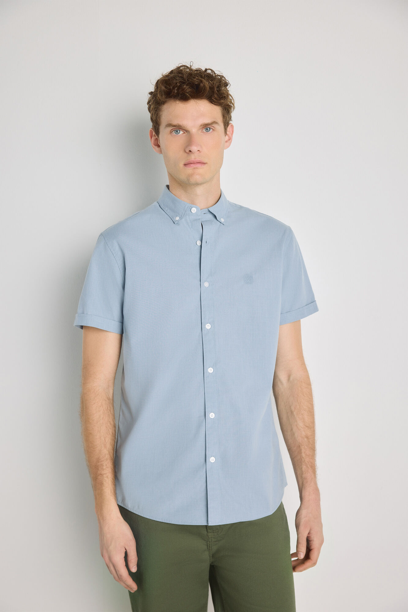 Springfield Camisa lisa manga corta