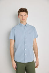 Springfield Camisa lisa de manga curta Azul