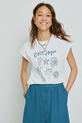 Milano T-shirt estampada de manga curta Branco