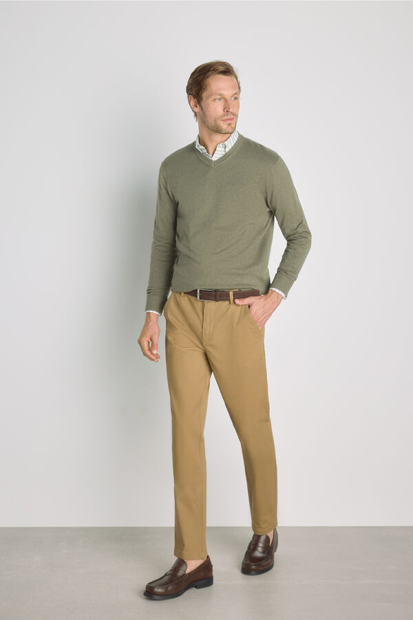 Milano Pantal&oacute;n chino slim fit Beige/Camel