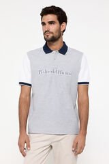 Fifty Outlet Polo pique logo PDH Gris