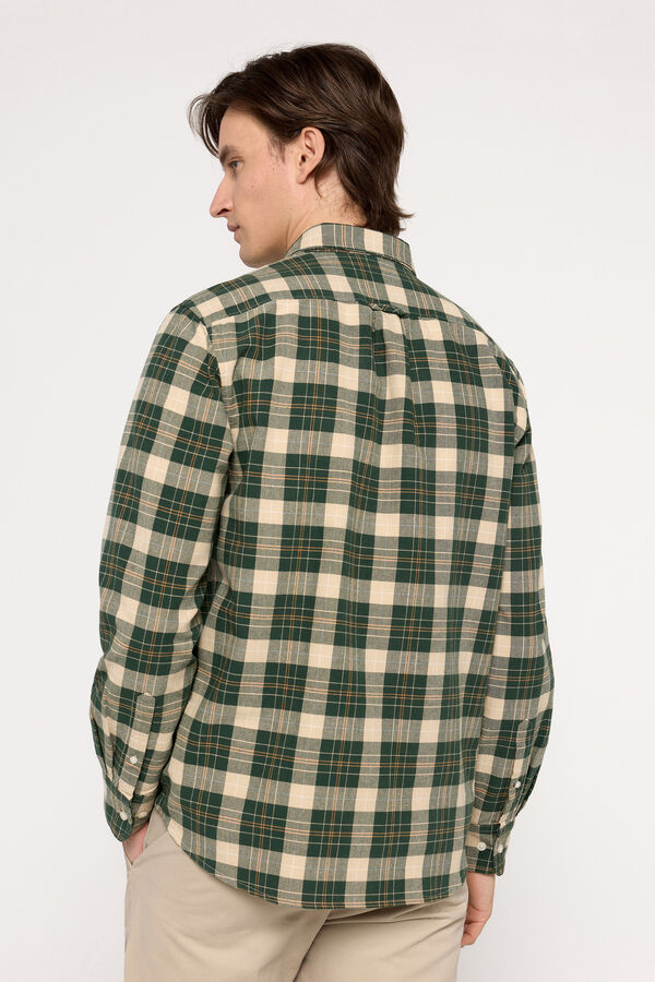 Milano Camisa Oxford xadrez Estampado verde