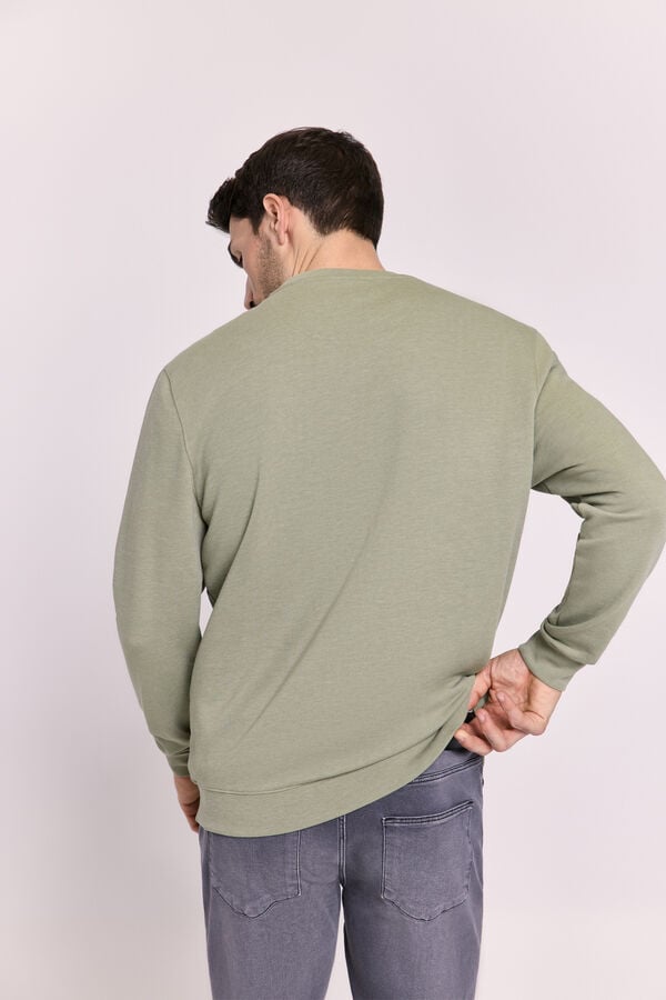 Milano Sudadera melange logo Kaki Claro