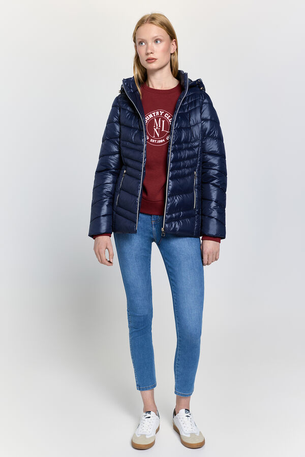 Milano Cazadora acolchada capucha Navy